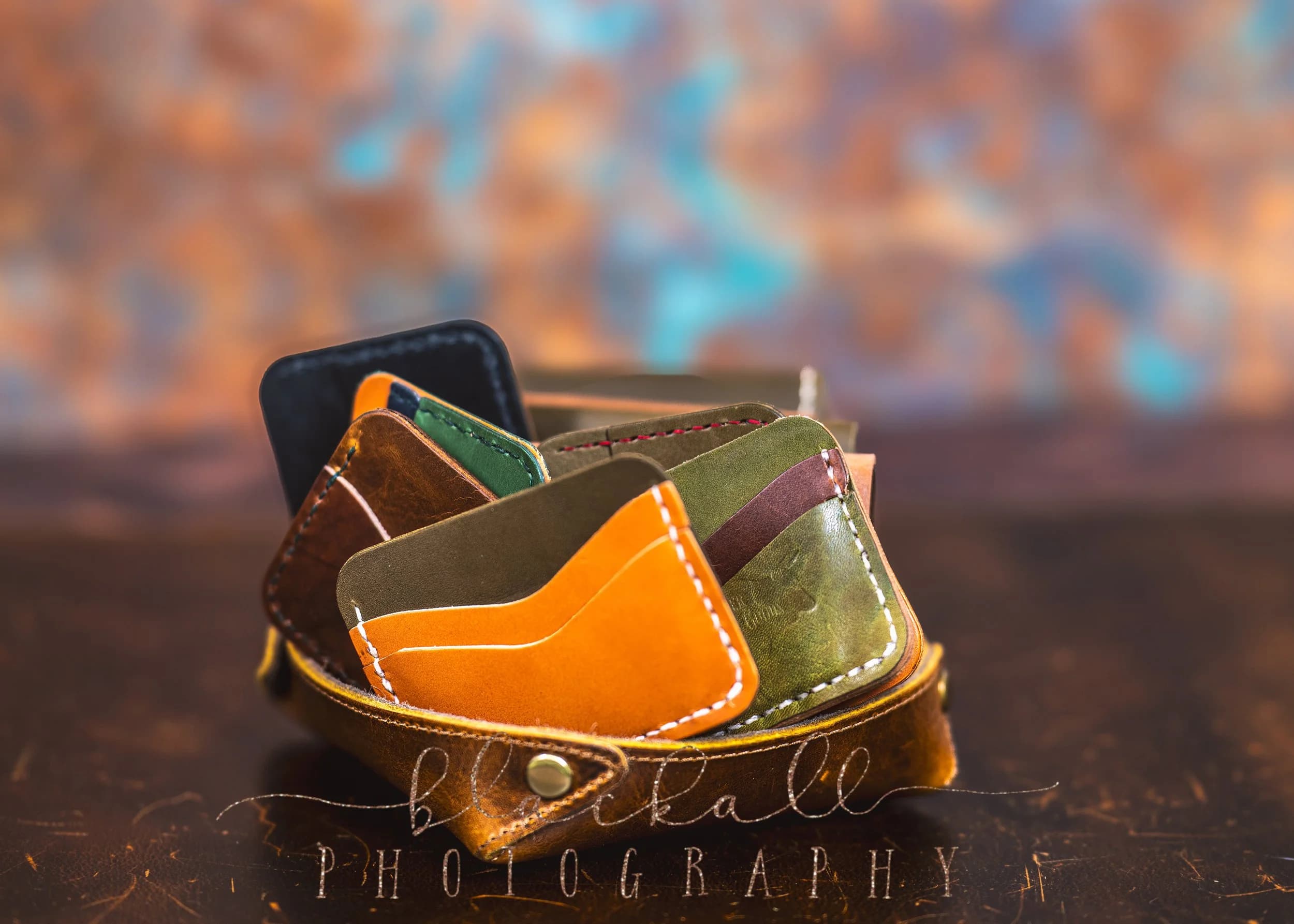 Custom leather goods example