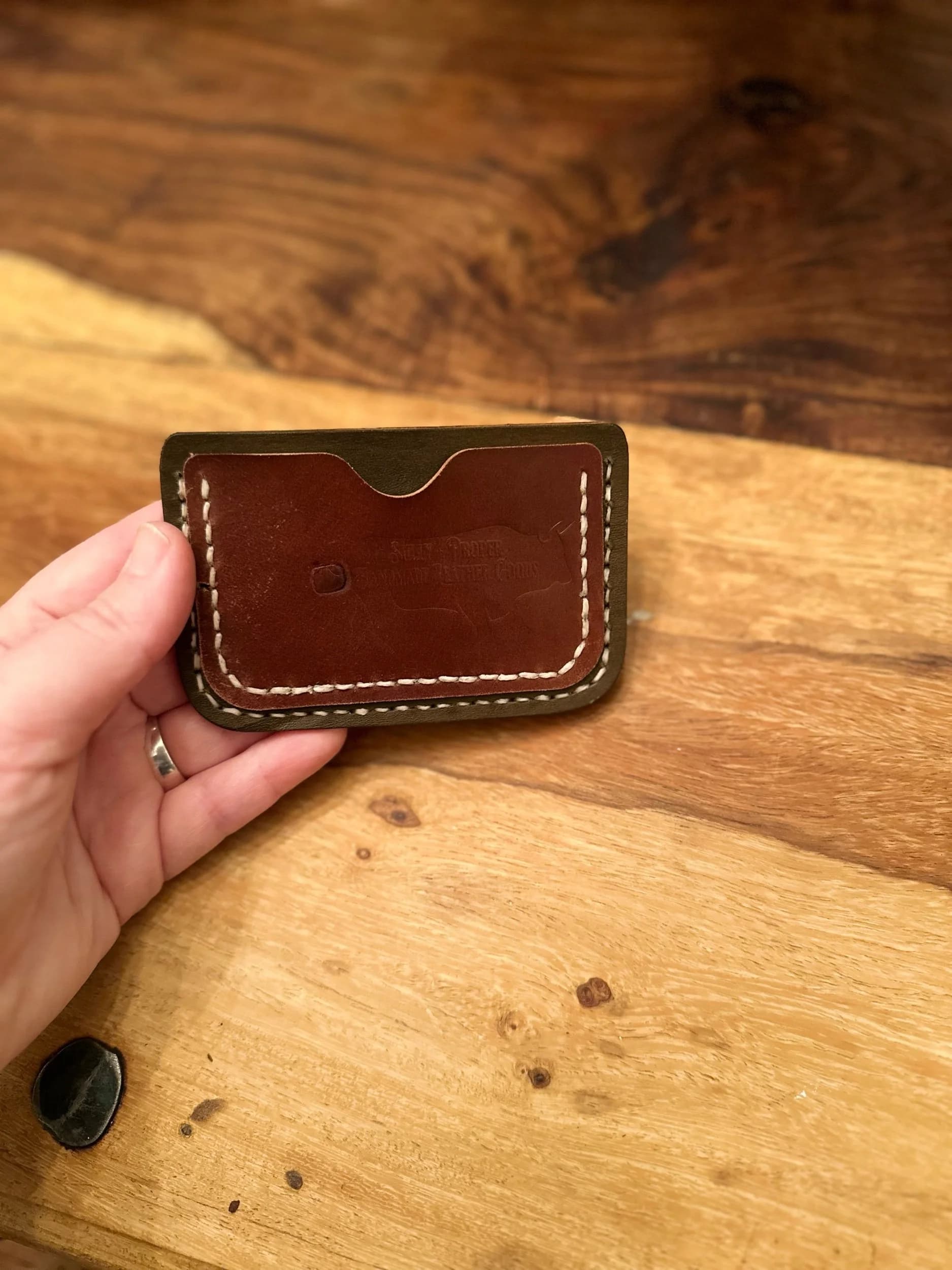 Custom leather work example