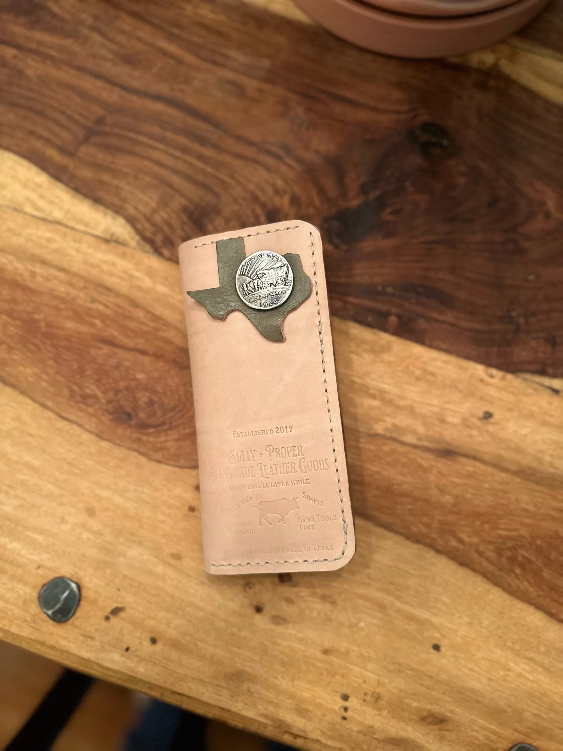 Custom leather work example