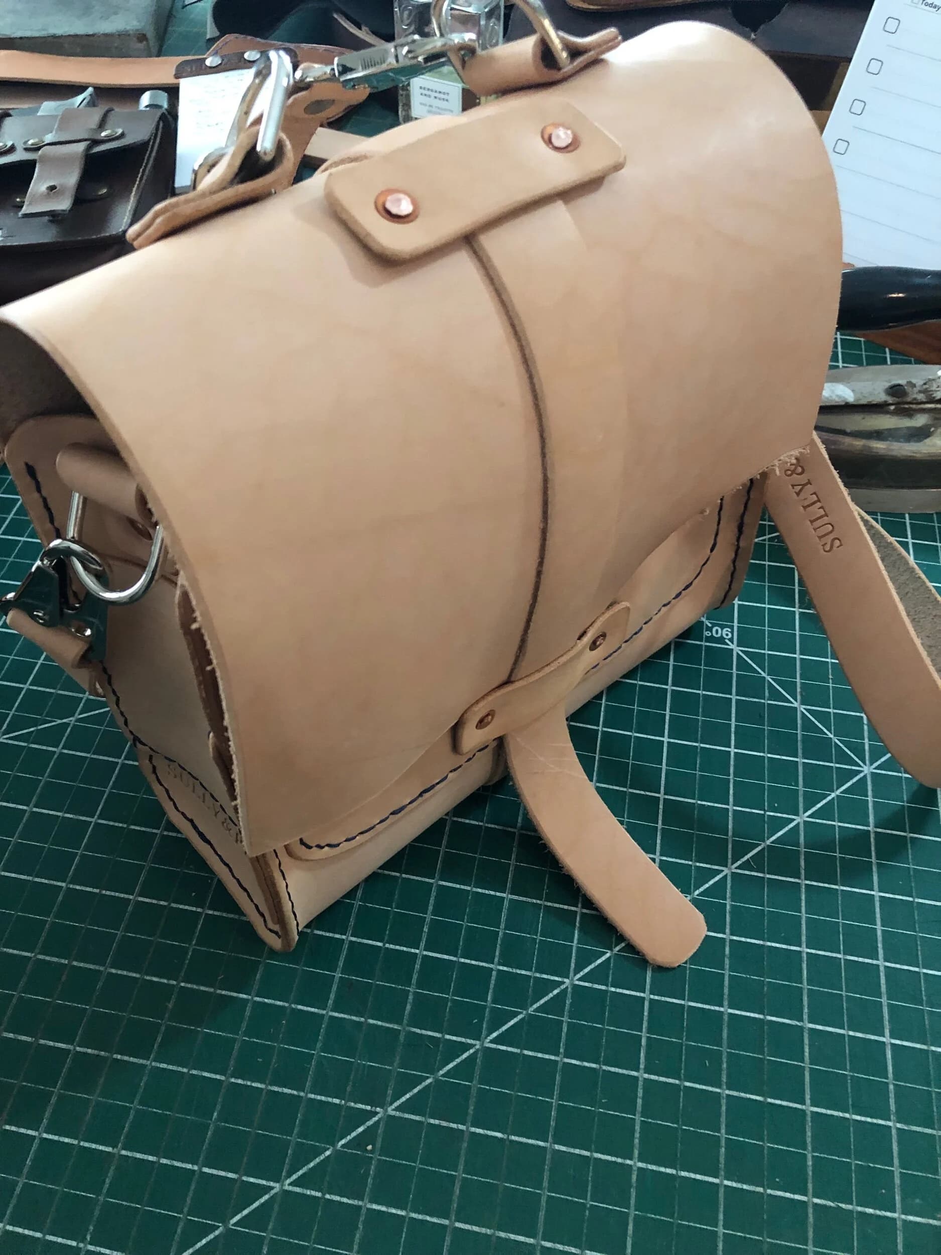 Custom leather goods example